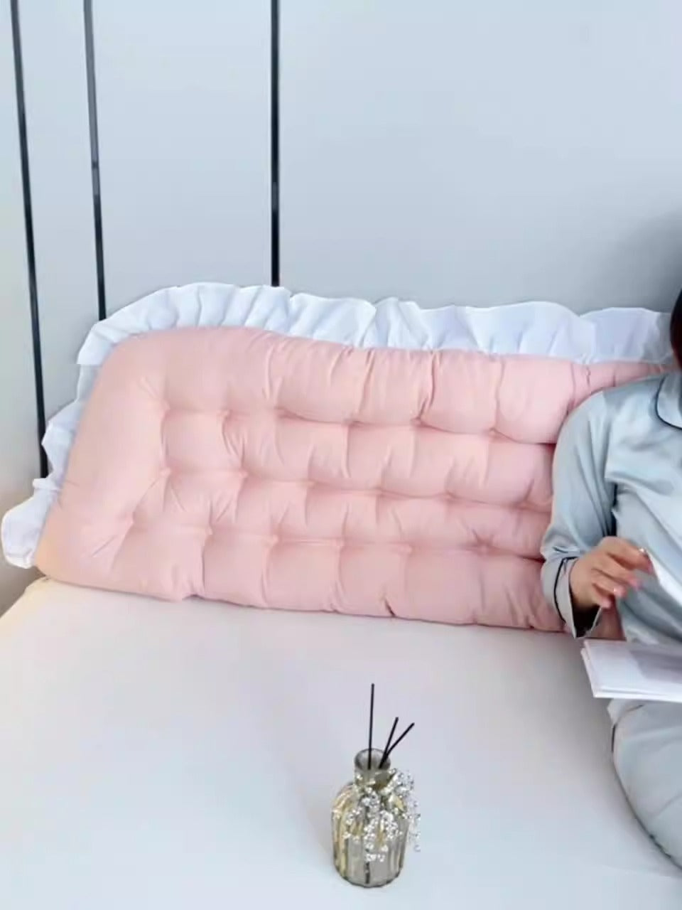Bedside cushions soft pack bed pillow dormitory reading large back cushion pillow girl sleeping sofa waist protection gift - Korvel