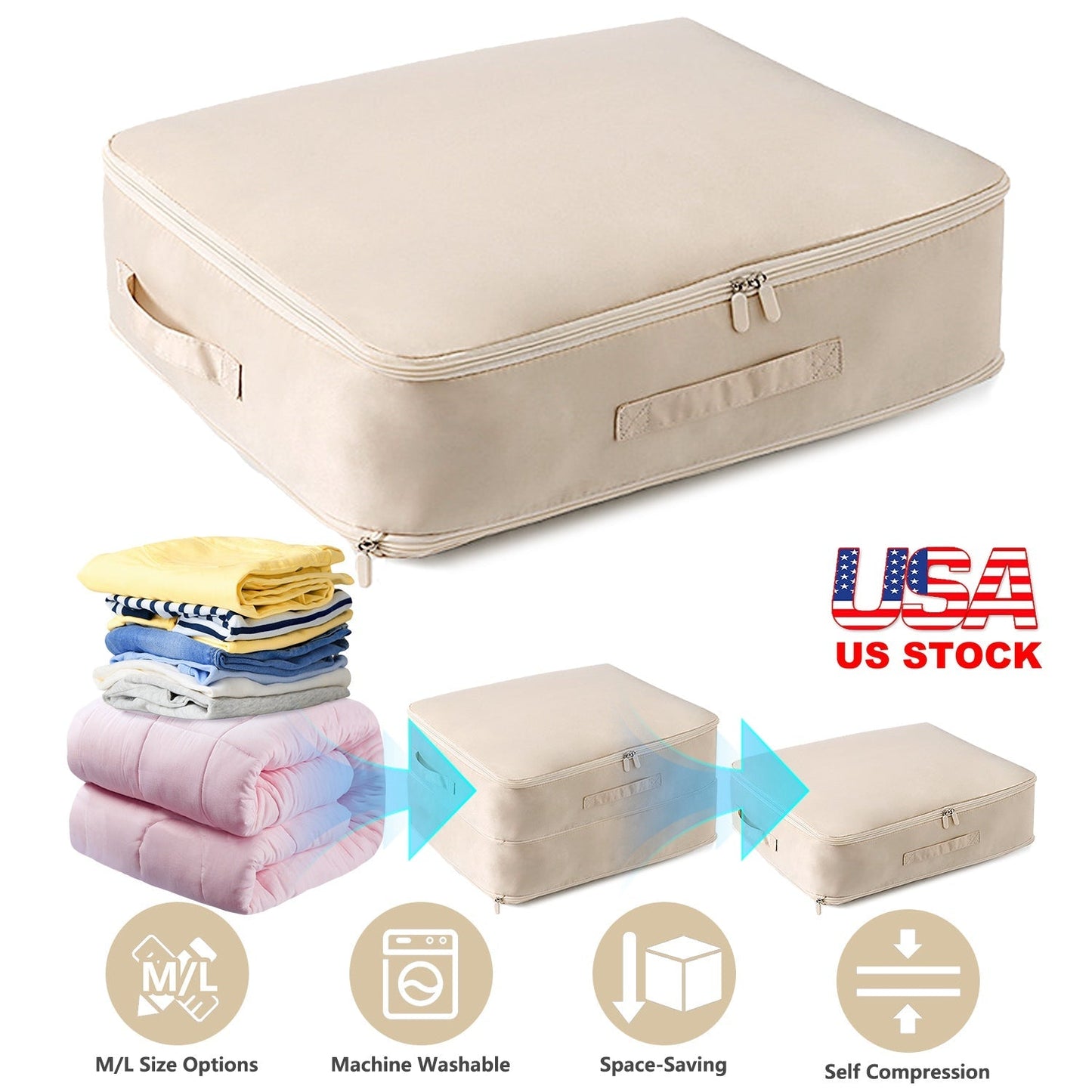 Large Foldable Storage Bag for Bedding and Clothes