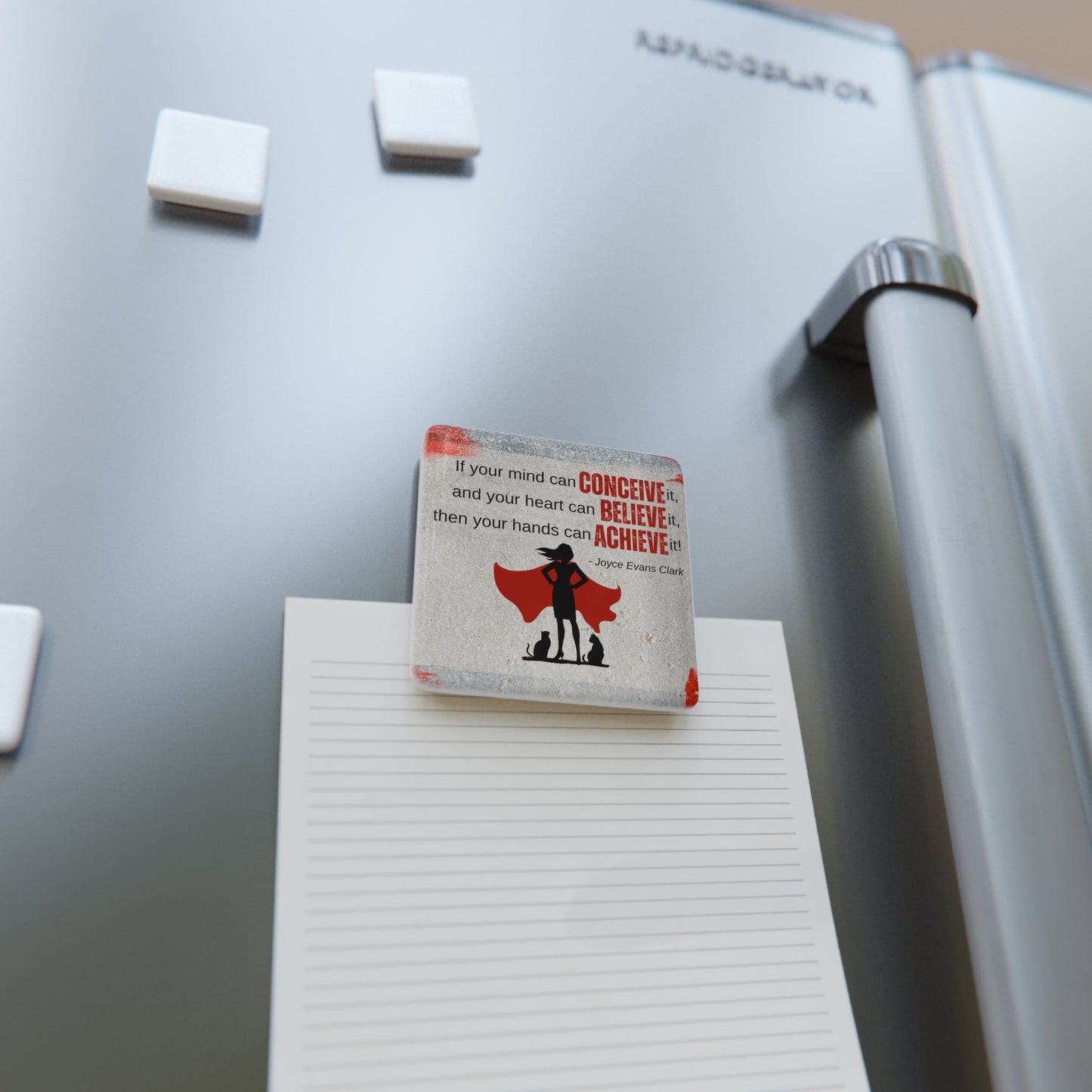 Imán de Refrigerador de Porcelana Cuadrado Perception