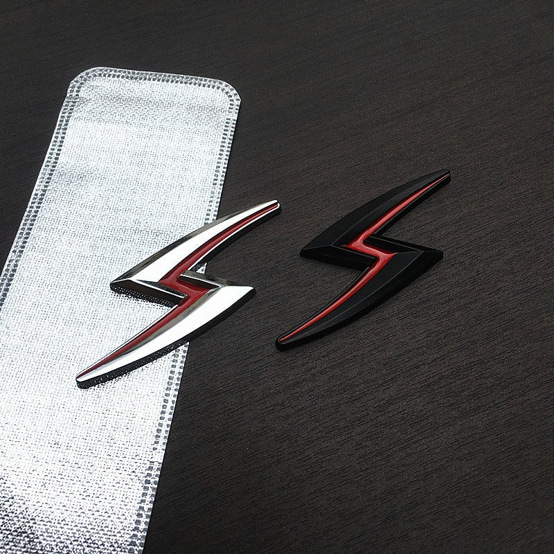 Rear tail sticker, engine hood sticker, creative metal sticker, lightning sticker - Korvel