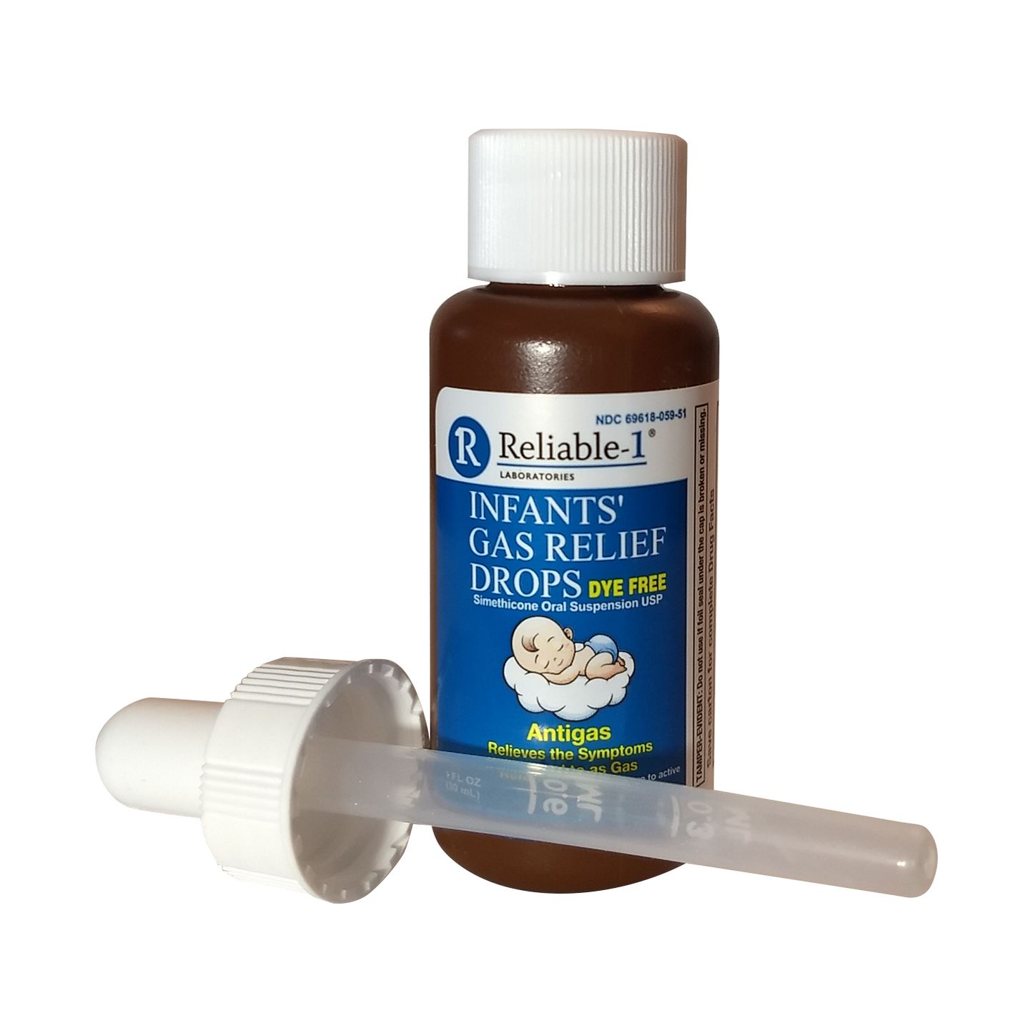 Gouttes de soulagement des gaz pour nourrissons fiables - Sans colorant (2 paquets)