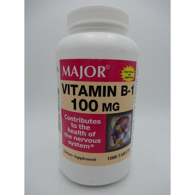 Premium Vitamin B-1 100 Mg - 1000 Tablets for Daily Support