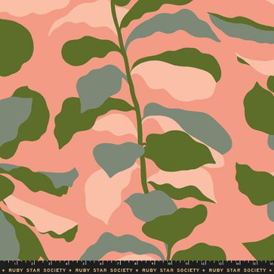Tela de algodón Calathea Light Melon Wideback - 108" por yarda