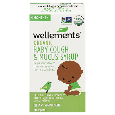 Wellements Organic Baby Cough and Mucus Syrup, 2 Fl Oz