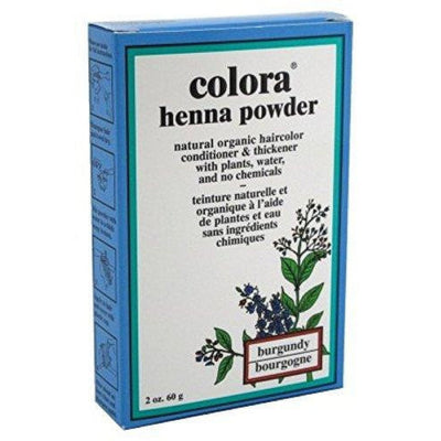 Colora Henna Powder - Natural Organic Hair Color Burgundy, 2 Oz