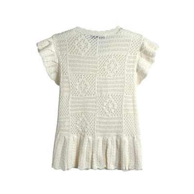 Spring Style Round Neck Solid Color Women's Knitwear