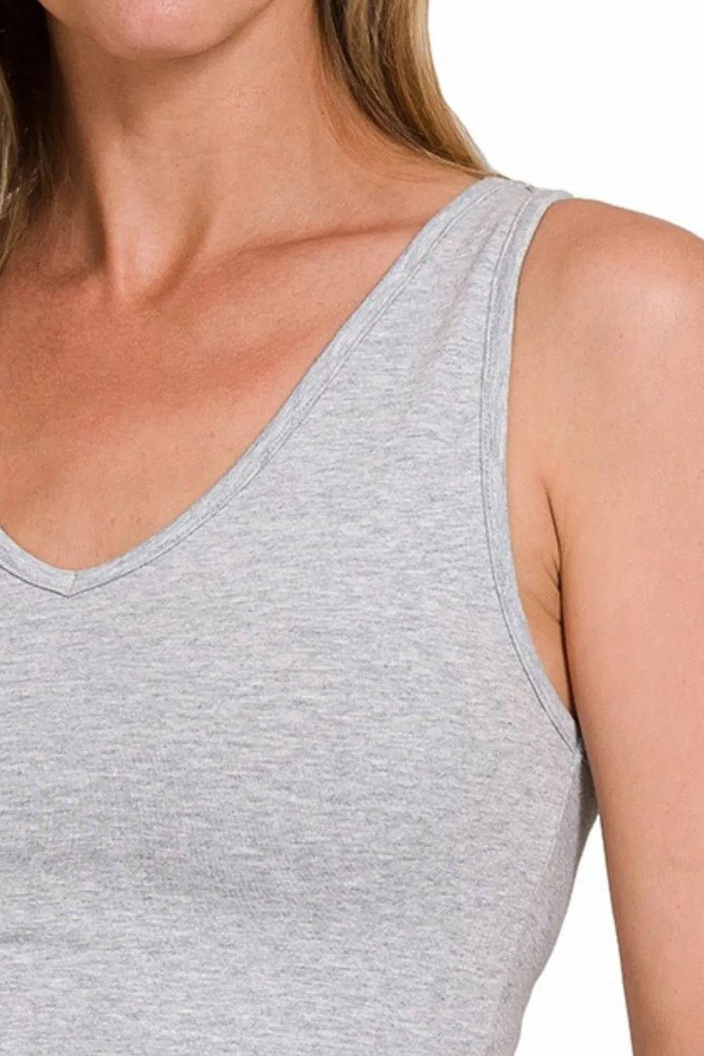 Top Cami Cropped en Coton Zenana à Col V