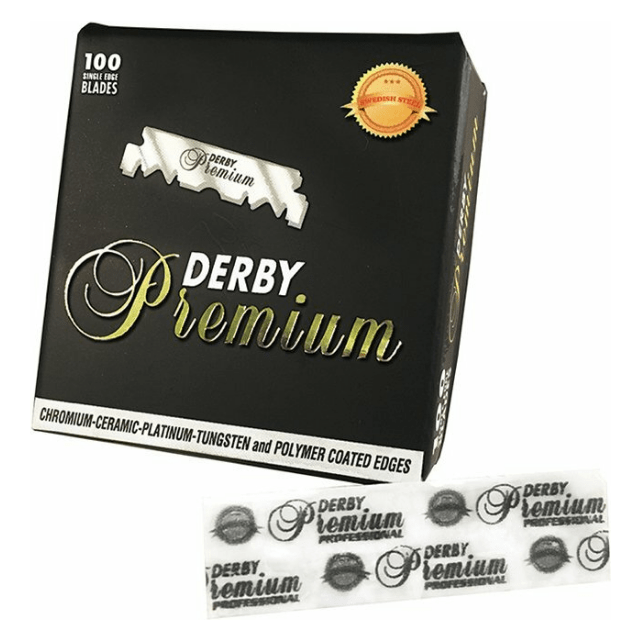 Derby Premium Single Edge Razor Blades - 100 Count
