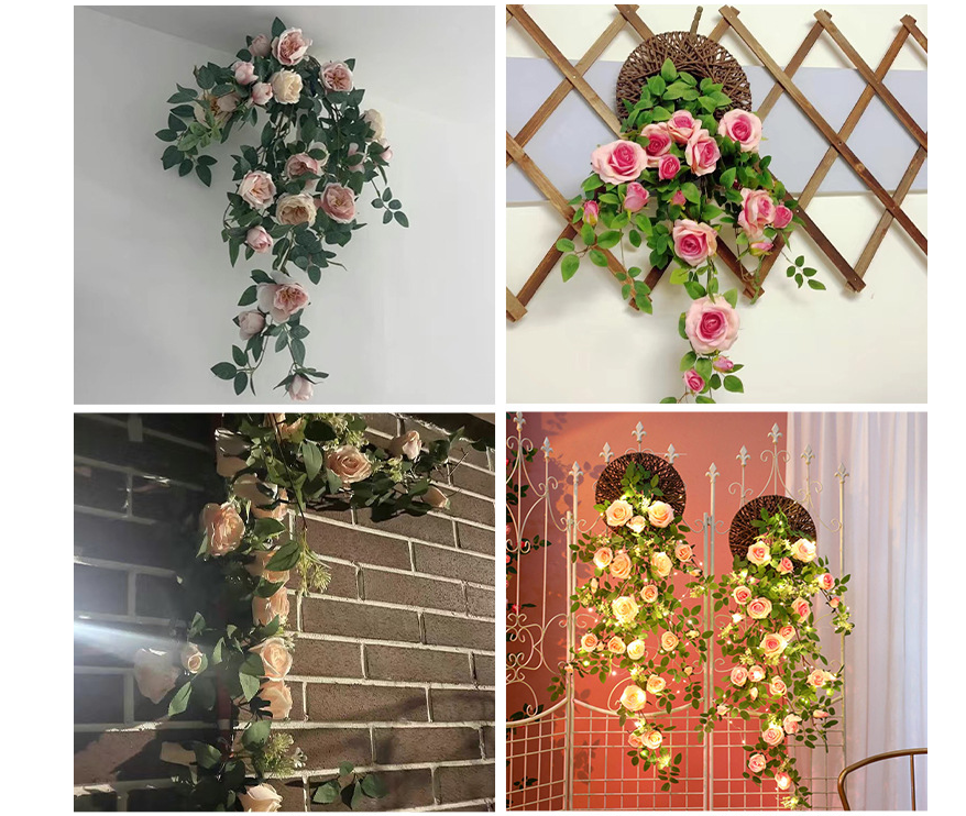 Simulated Rose Wall Hanging for Elegant Home Decor