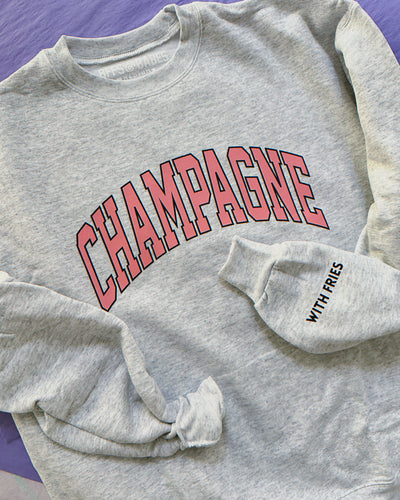 Champagne Sweatshirt with Customizable Cuff