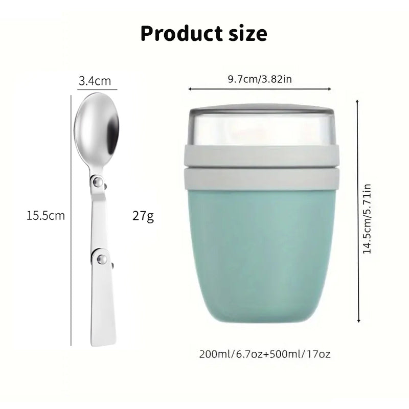 Portable Yogurt Cereal Cups with Lids for On-the-Go Meals