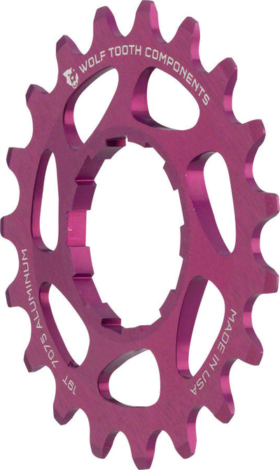 Wolf Tooth Single Speed Aluminum Cog - 19t for 3/32" Chains - Purple