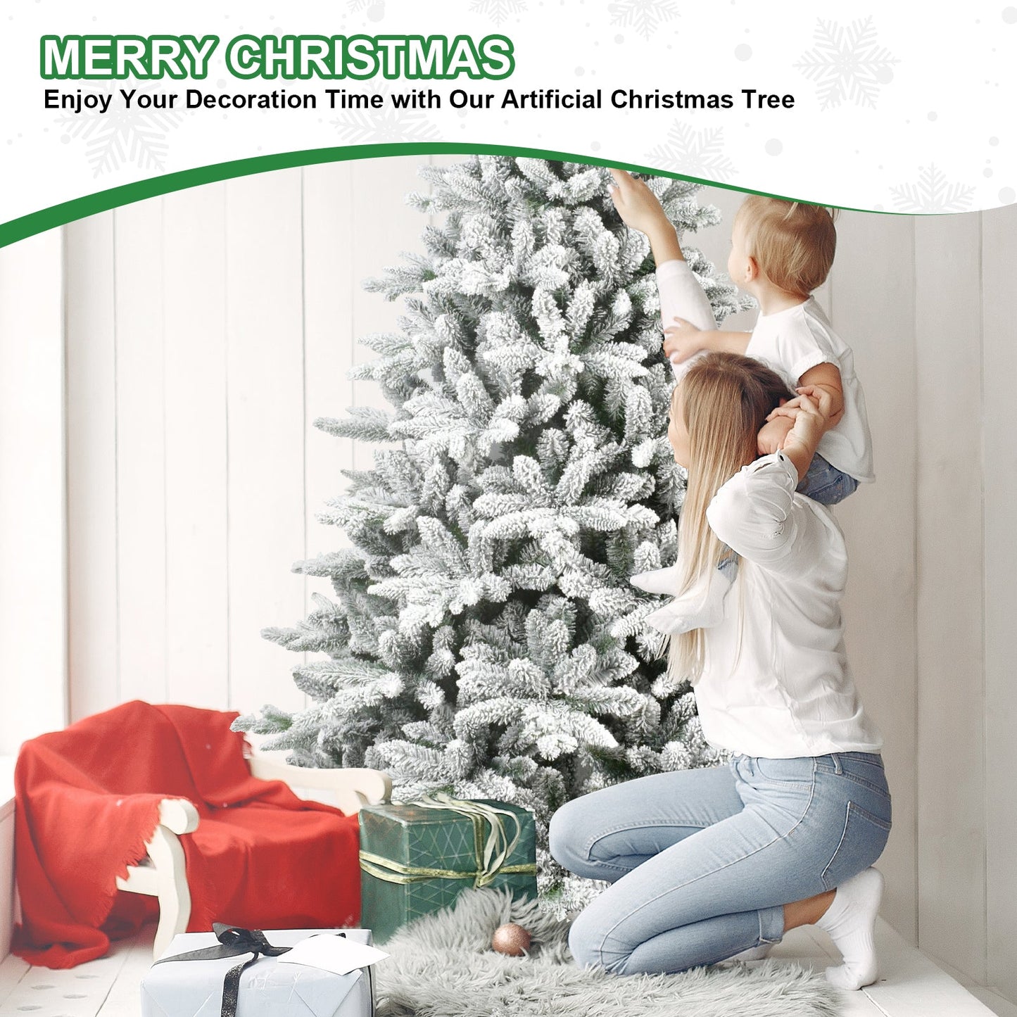 5FT PE&PVC Flocked Christmas tree - Korvel