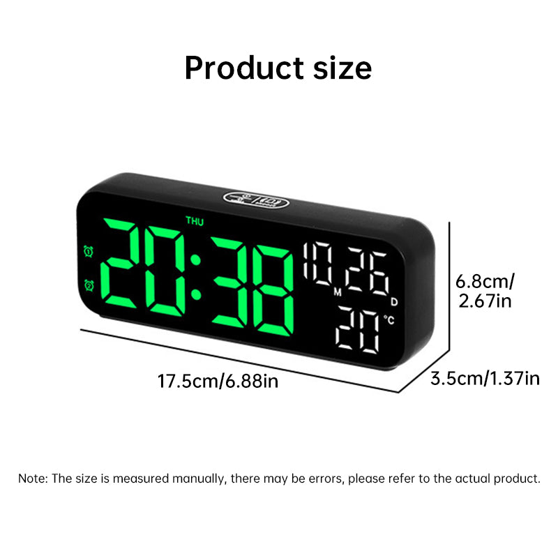 Premium Digital Alarm Clock with Temperature and Voice Control