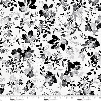Tela de respaldo ancha de algodón blanco roto Garden Whispers de 118"