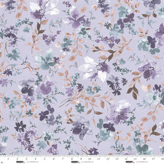 Tela de algodón de fondo ancho Orchid Garden Whispers de 118"