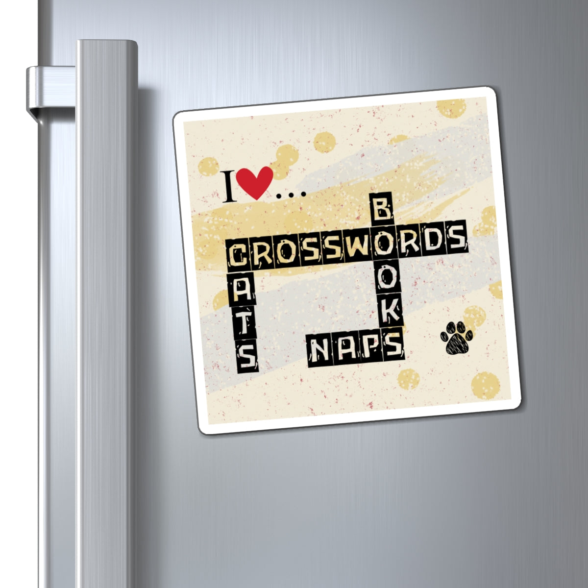 Whimsical Cat-Themed Crosswords Magnets - Korvel