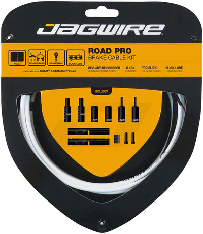 Jagwire Pro Brake Cable Kit for Road Bikes - White