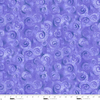 Spiral Storm Purple Swirl 118" Cotton Wideback Fabric