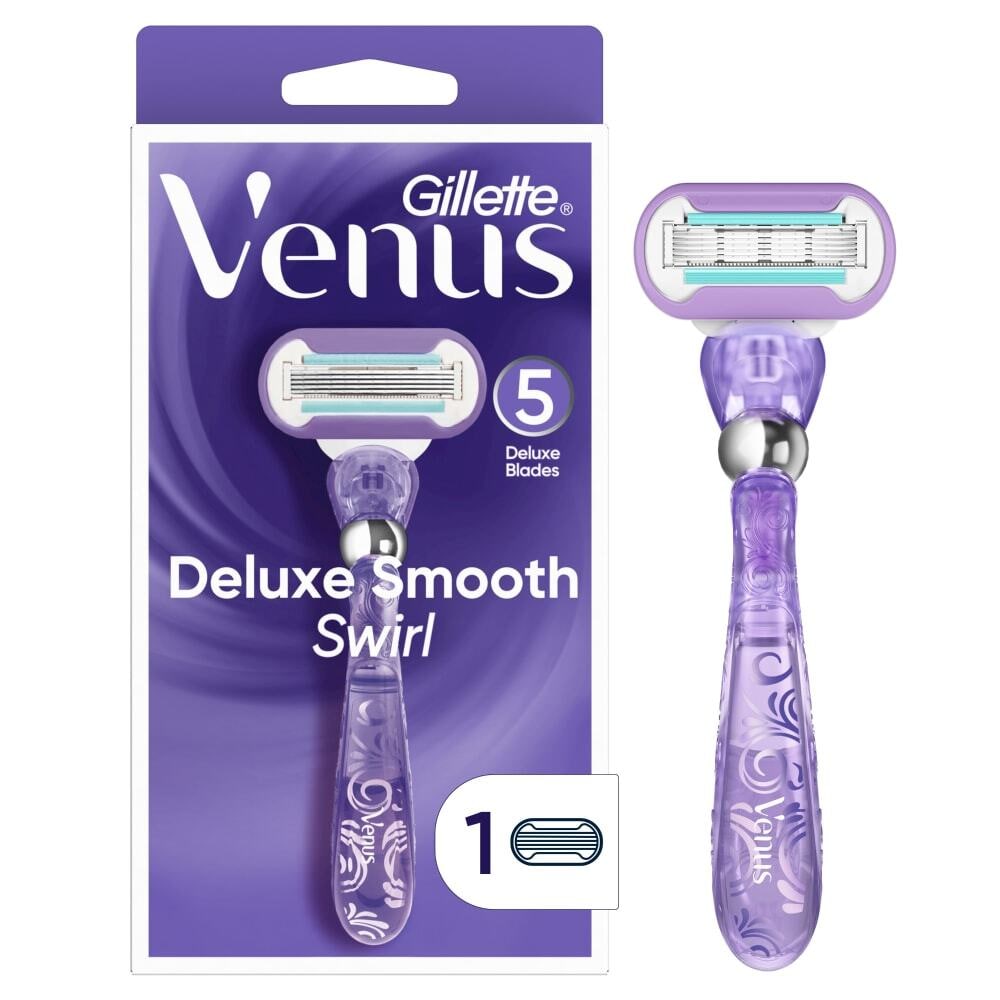 Venus Gillette Deluxe Smooth Swirl Women's Razor Handle + Blade Refill