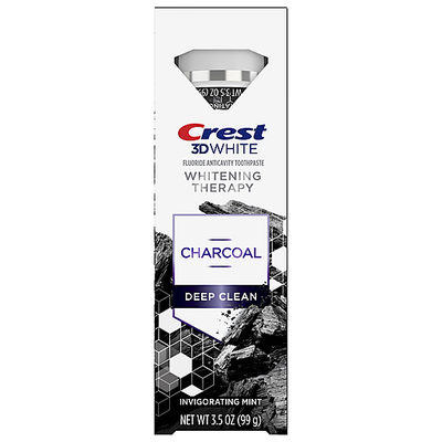 Crest 3D White Whitening Therapy Charcoal Toothpaste - Menthe Revigorante - 3,5 oz