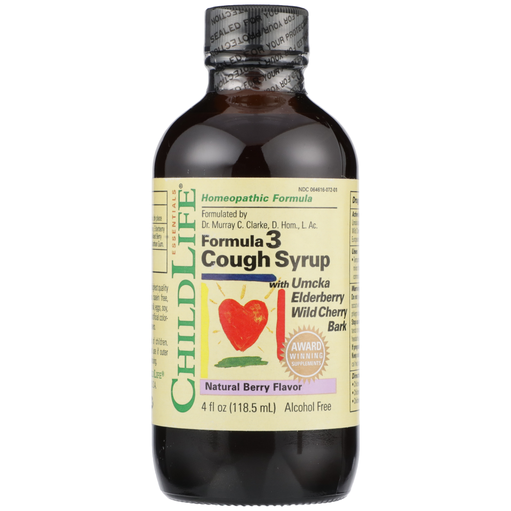 Jarabe para la tos ChildLife Essentials - Sabor a bayas naturales
