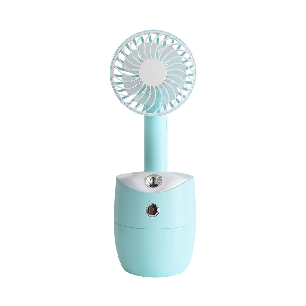 New Rotary Spray Fan USB Rechargeable Mini Humidifier Portable Silent Shaking Head Fan - Korvel