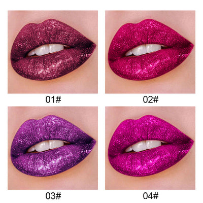 Fit Colors Metallic Non-Stick Cup Lip Gloss Pearlescent Diamond Lip Polarized Lip Glaze Liquid Lipstick - Korvel