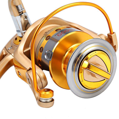 YUMOSHI HF 1000 - 7000 Fishing Reel Metal Spool Spinning Fishing Reels Folding Arm 10-Ball Bearing 5.5 : 1 Fly - Korvel
