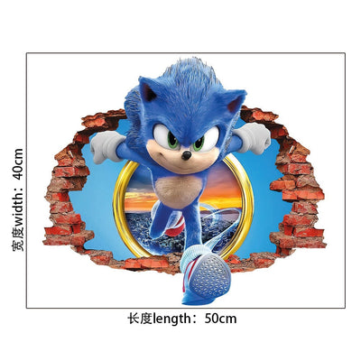 Sonic Stickers Cartoon Anime Super Mario Self Adhesive PVC Decoration Mario Stickers - Korvel