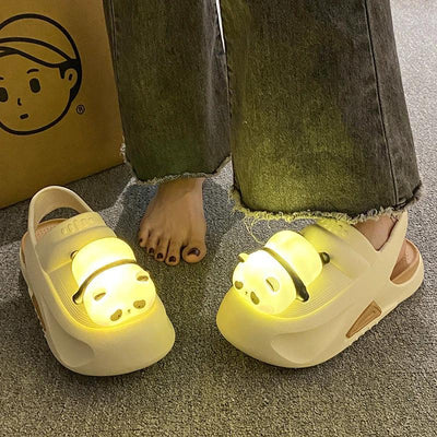 Mandotos Panda Lamp Light Up Slippers for Women - EVA Comfort Sandals