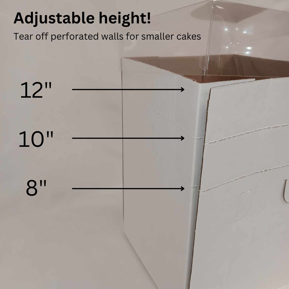 Boîte de transport ajustable pour gâteaux/boulangerie - 3 pièces