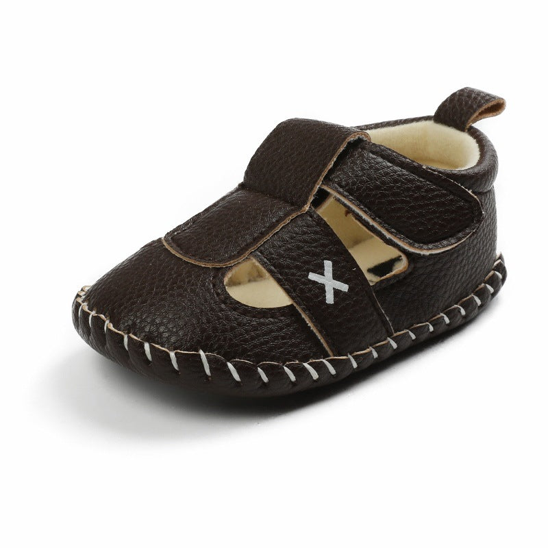 Summer Boy And Girl Baby 0-1 Years Old Half-Soled Hollow Baotou Anti-Kick Anti-Skid Baby Shoes Toddler Shoes - Korvel