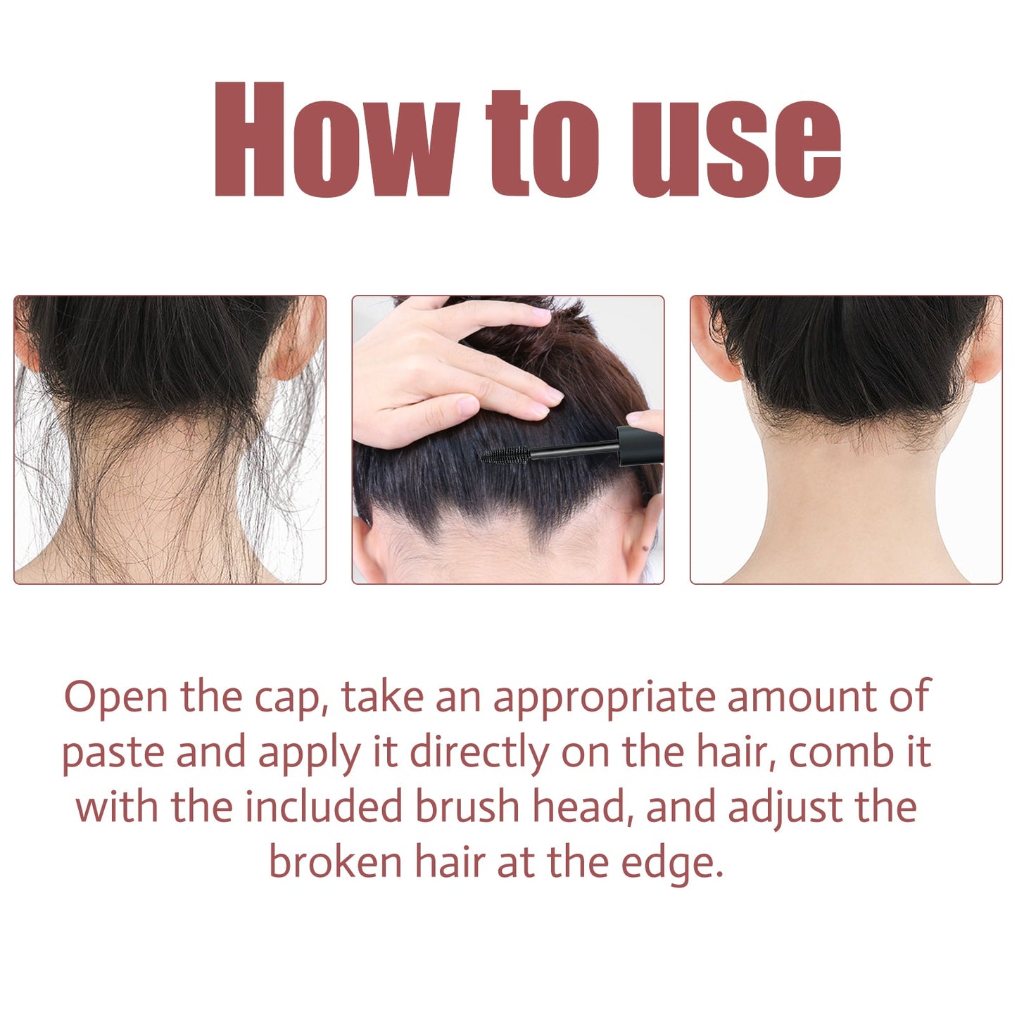 Hair Styling Sticks, Smooth Frizzy Natural Non-Greasy Hair Permanent Styling Broken Hair Finishing Cream - Korvel