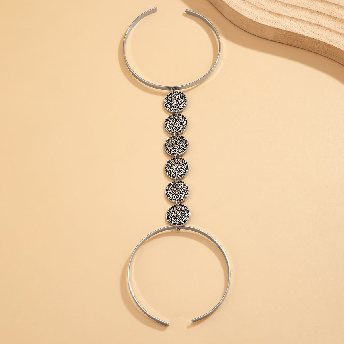 Bohemian style geometric metal arm ring Leg Chain minimalist imitation turquoise arm chain - Korvel
