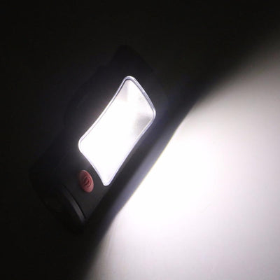 2-Modes COB LED Magnetic Working Folding Hook Hanging Lamp Torch Linternas Flashlight Handy Lighting Use 3x AAA - Korvel