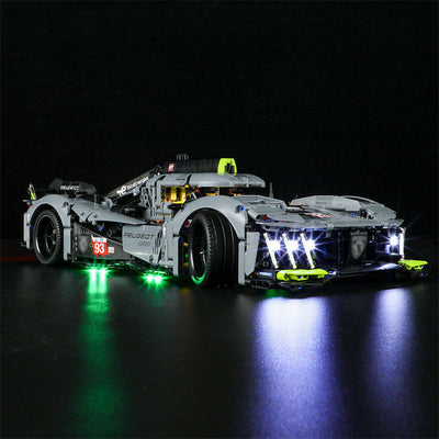 LEGO-Compatible LED Lighting for Peugeot 9X8 Hybrid Sports Car
