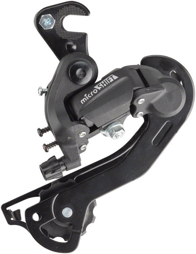 microSHIFT M21 Rear Derailleur - 6/7 Speed Long Cage Black