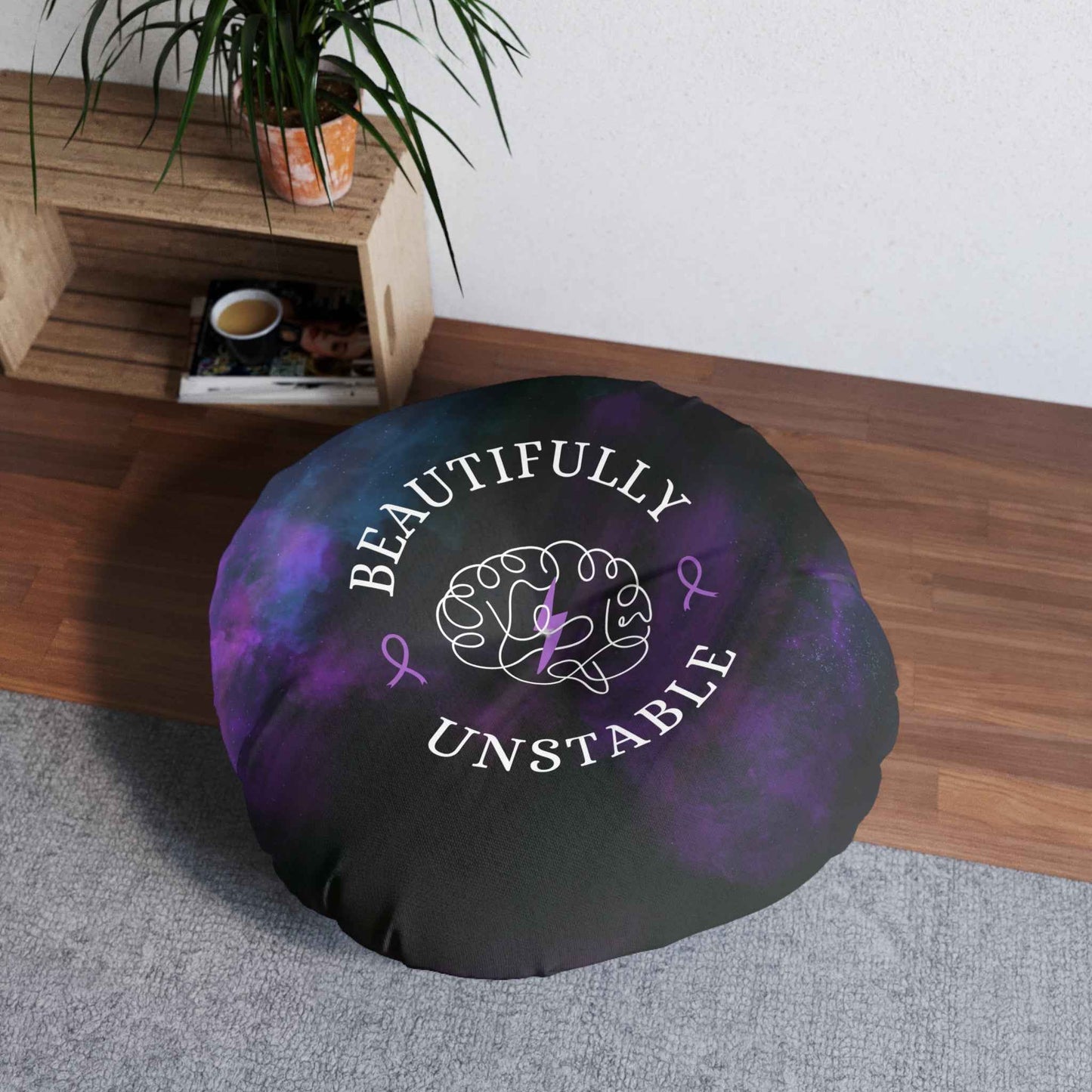 Beautifully Unstable Purple Awareness Floor Pillow