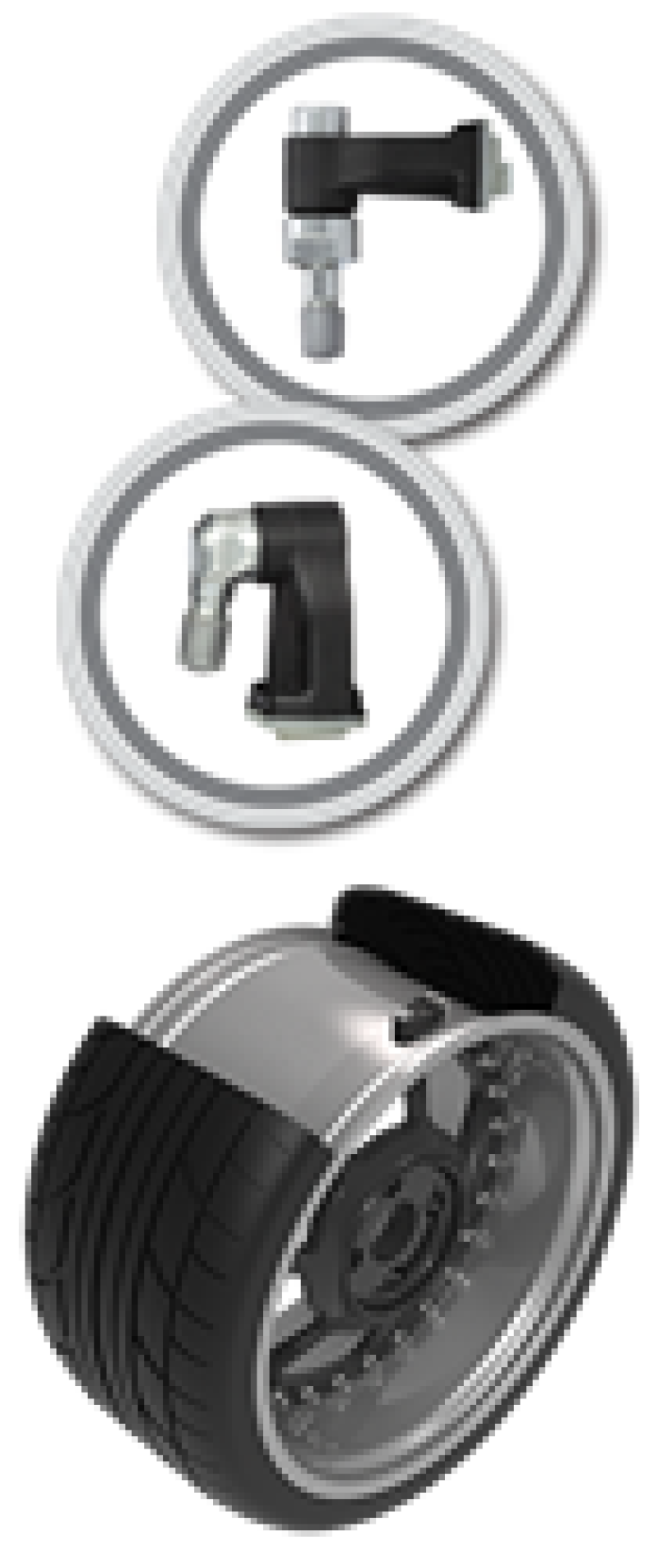Schrader TPMS Sensor - Clamp-In Programmable 90 Degree EZ-Sensor