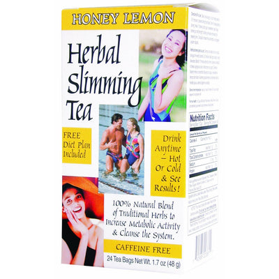 Thé Herbal Slimming du 21ème Siècle, Miel Citron - 24 Sachets de Thé
