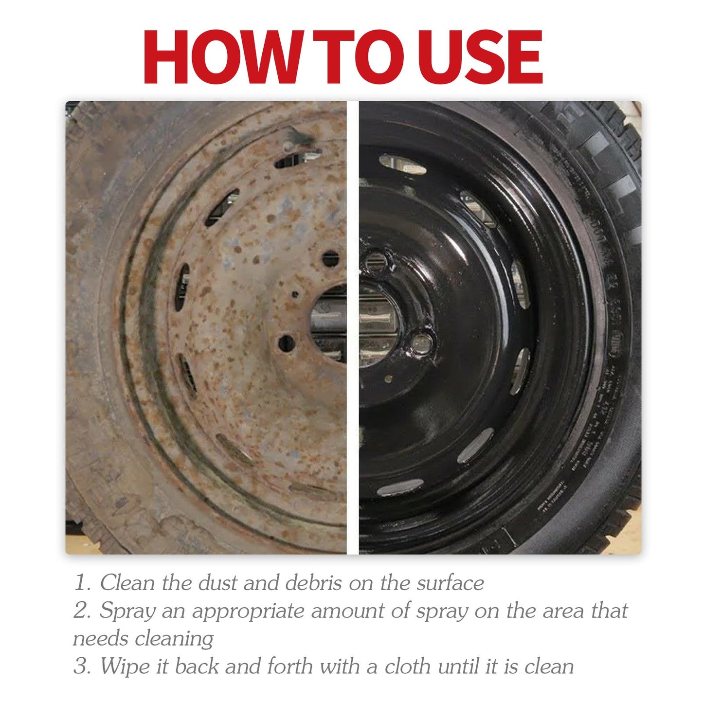 Car Multi-Functional Cleaner, Car Paint Surface Wheel Hub Metal Strong Decontamination Cleaner - Korvel