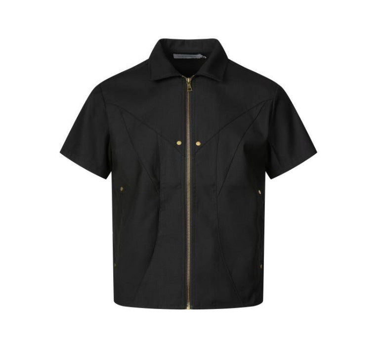 Chemise ample à manches courtes pour hommes - Style rétro japonais