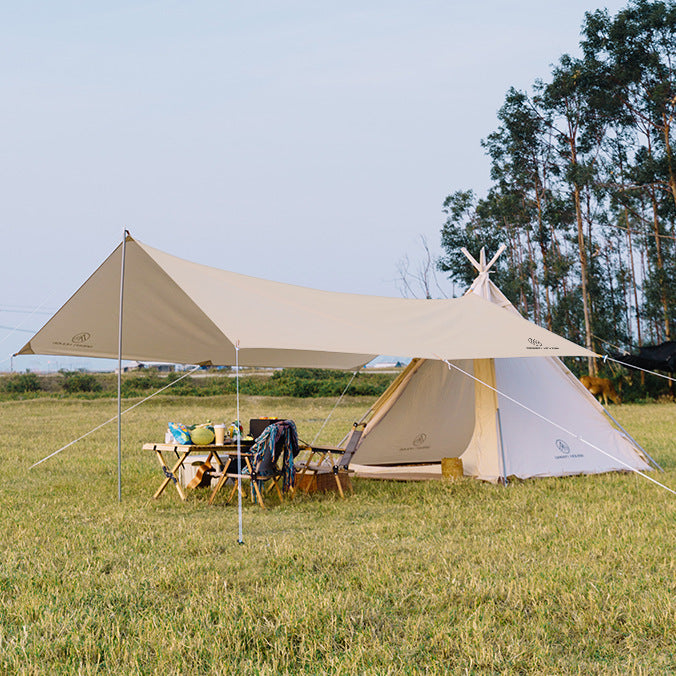 Premium Pyramid Tent - Rainproof Oxford Cloth Canopy