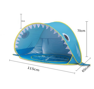 Children's beach tent seaside sun protection and shading fully automatic sand pit tent house - Korvel