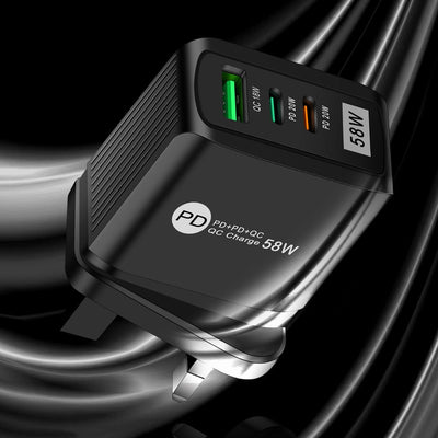 Chargeur de téléphone mobile à double charge rapide Luminous 58W