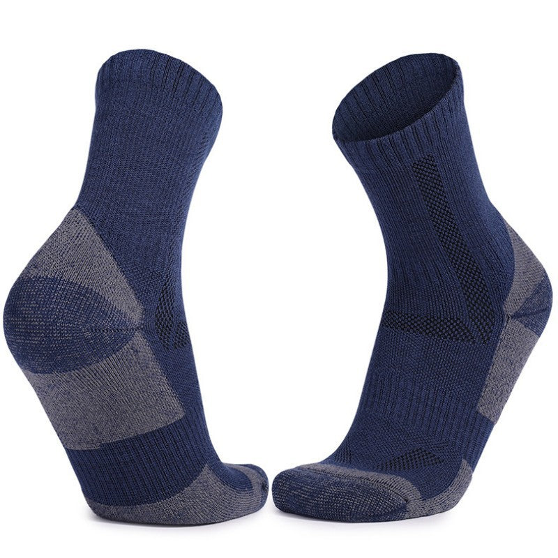 Merino Wool Socks Long Tube Professional Ski Socks Thickened Warm Full Wool Hoop Anti slip Pressure Sports Socks Breathable - Korvel