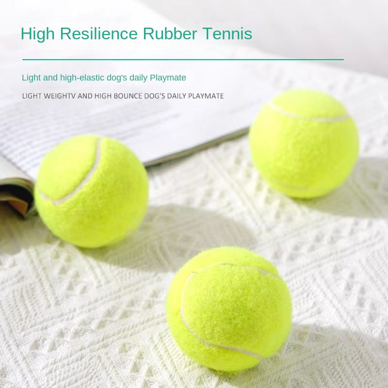 Dog Toy Rubber Elastic Tennis Ball Small and Medium sized Dog Bite Dog Toy - Korvel