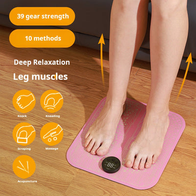 The Latest Remote Control With Patch Ems Tens Smart Shiatsu Foot Massager Muscle Stimulator Vibration Massage Pad - Korvel