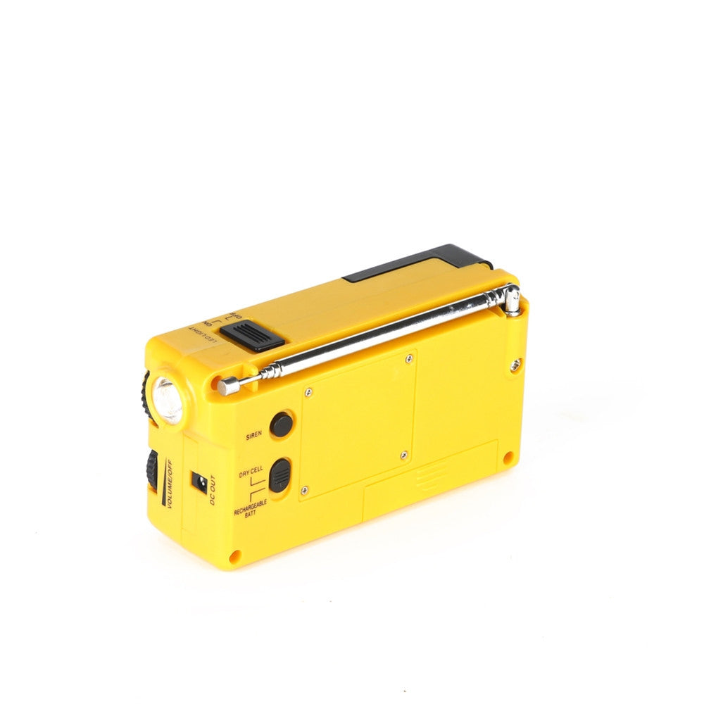 Outdoor Emergency LED Light Mini Hand-Crank Rechargeable AMFM Radio - Korvel